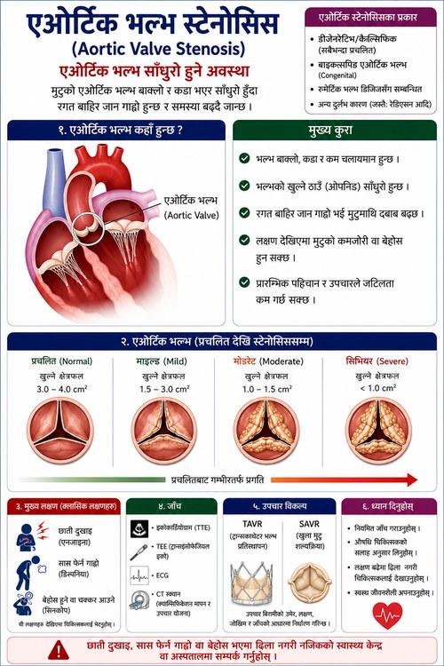 एओर्टिक भल्भ स्टेनोसिस इन्फोग्राफिक