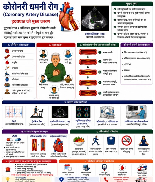 कोरोनरी धमनी रोग इन्फोग्राफिक